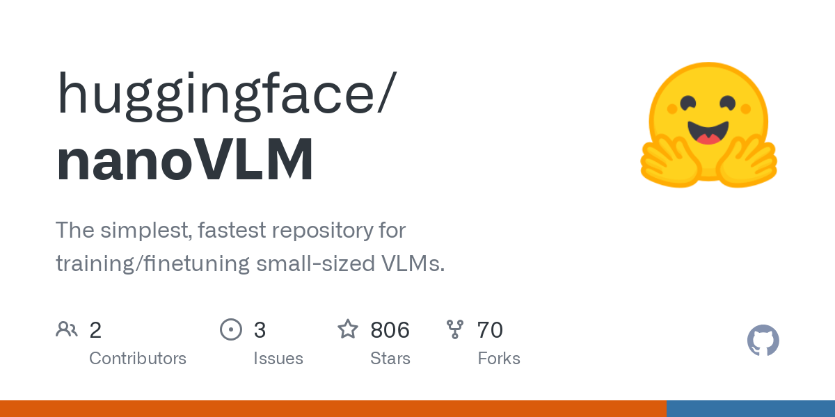 nanoVLM: A minimal Vision-Language Model with a LLaMA-style decoder — now open source