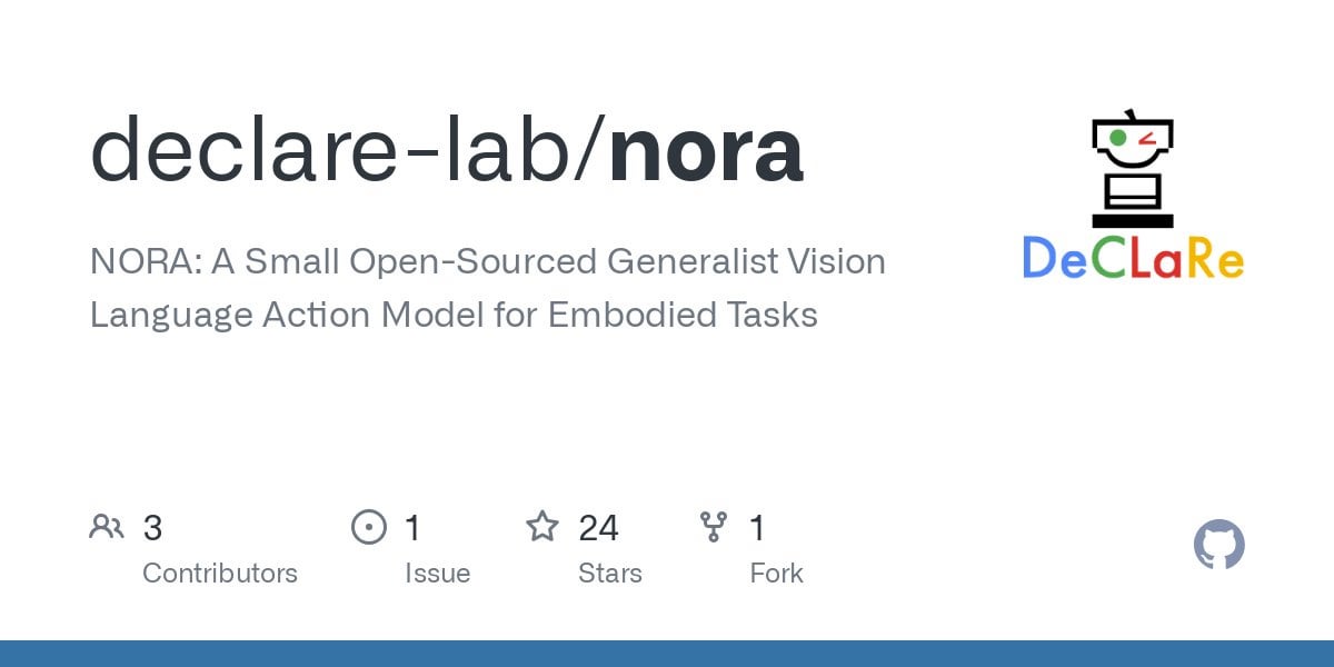 开源 VLA 模型 Nora 发布