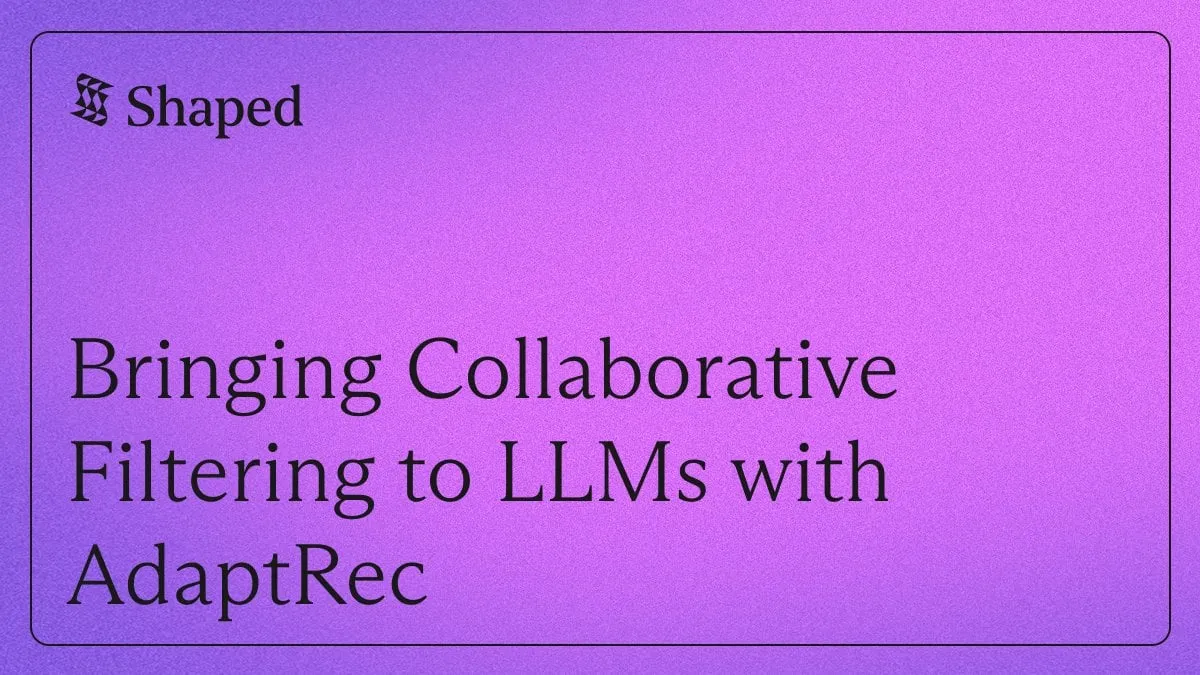 논문, AdapteRec이 collaborative filtering 아이디어를 LLM 추천 시스템에 주입하는 방법 탐구