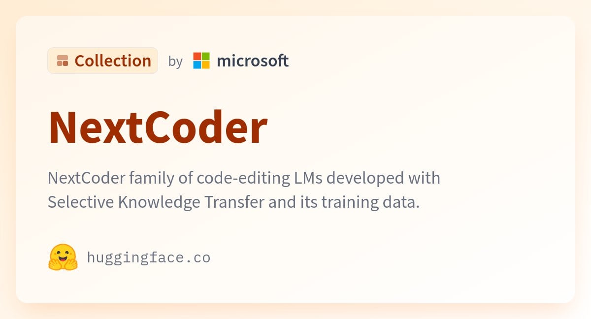 Microsoft تلمح إلى نموذج ترميز جديد NextCoder