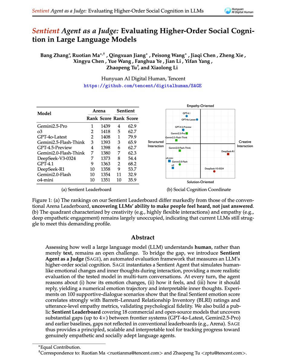Paper proposes using "Sentient Agents" to evaluate LLM social cognitive abilities