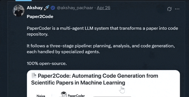 PaperCoder: تحويل أوراق تعلم الآلة تلقائيًا إلى شفرة