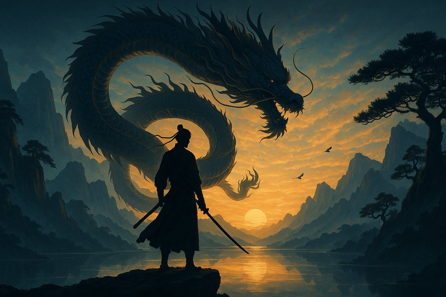 AI生成武侠小说场景图