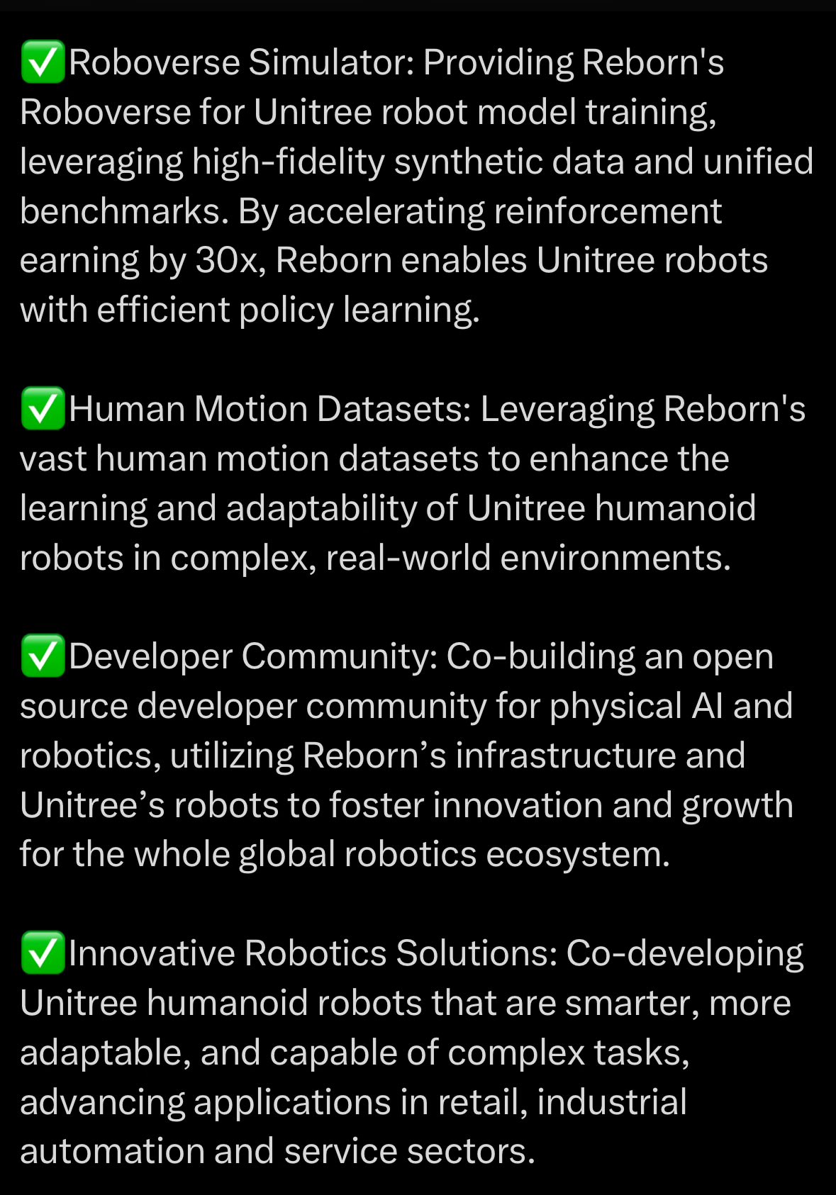 Reborn 与宇树科技达成战略合作