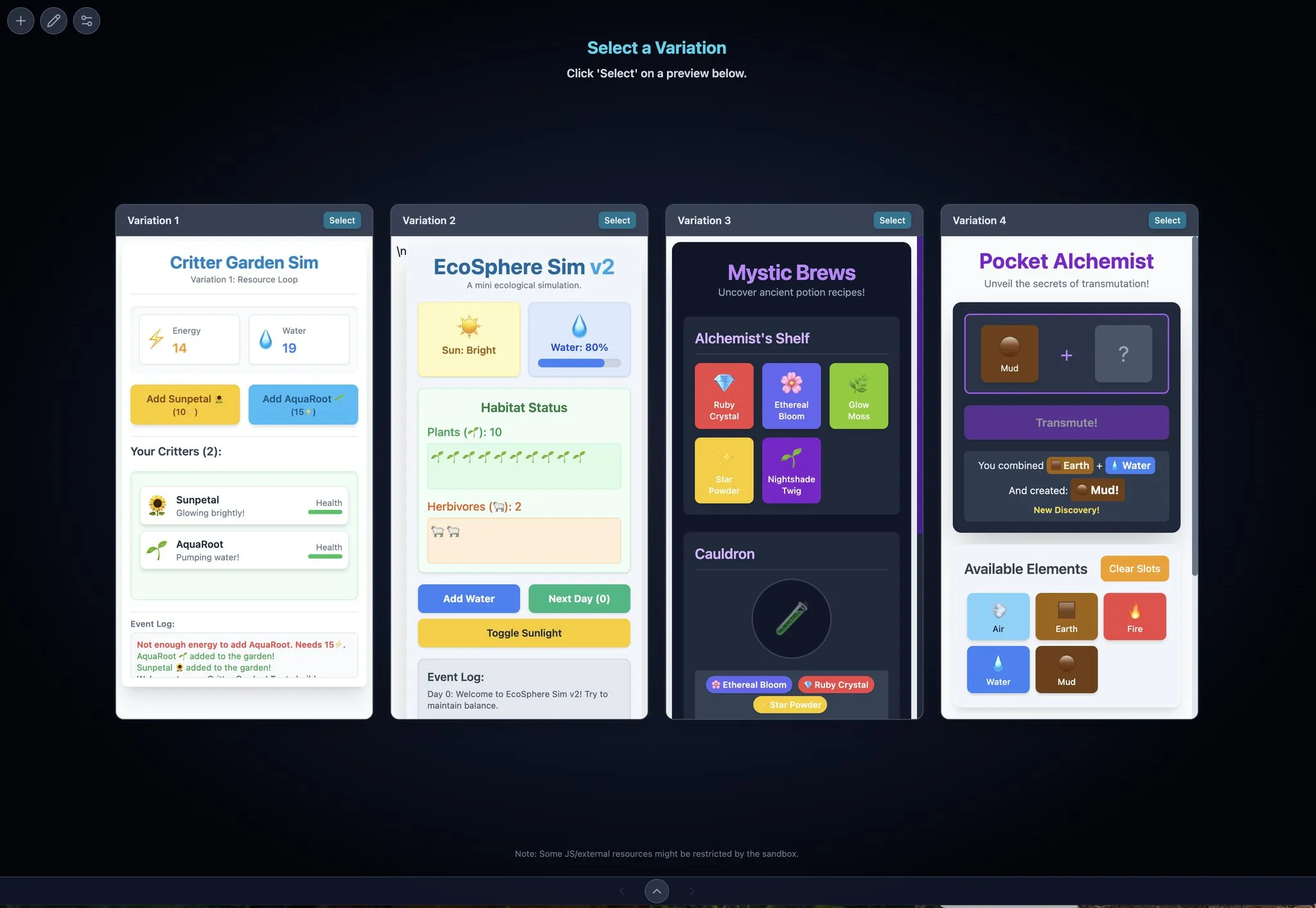 Gemini Max Playground: Aplicação Gemini com visualização paralela e controle de versão
