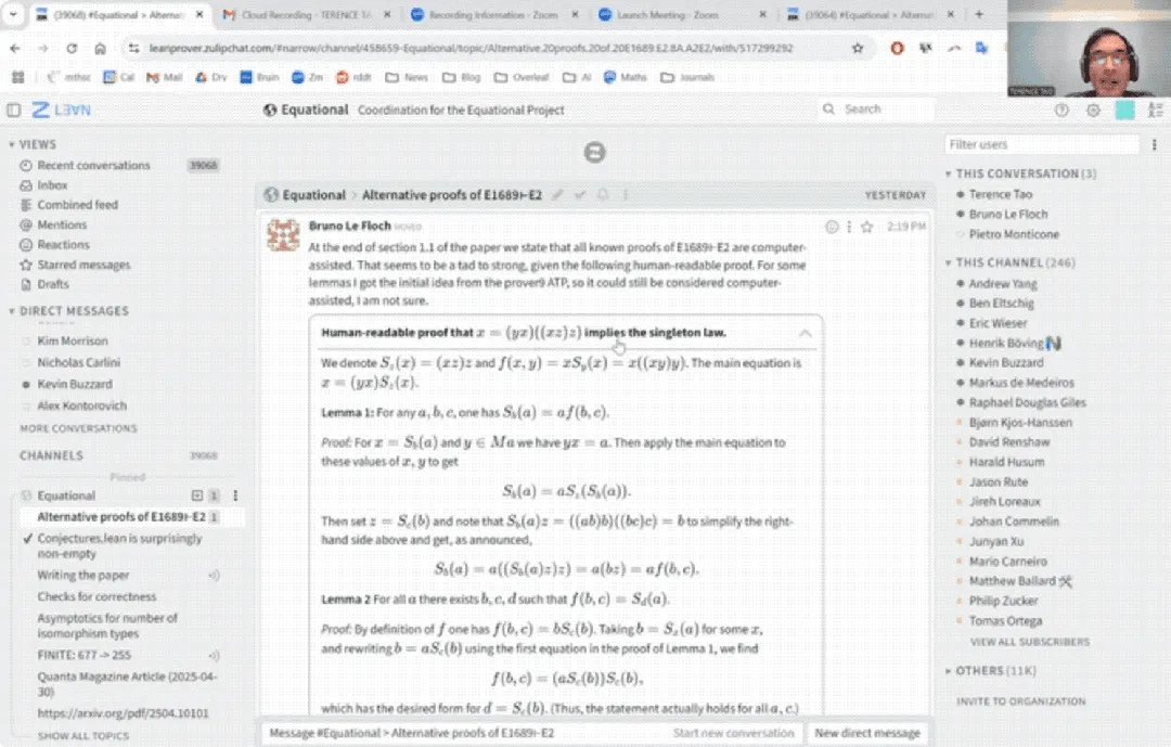 Estreia de Terence Tao no YouTube: Prova matemática concluída em 33 minutos com auxílio de IA e atualização do assistente de prova