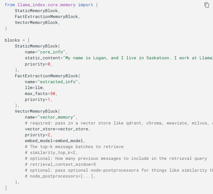 LlamaIndex Memory API
