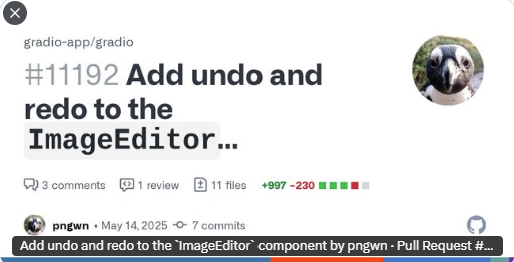 Gradio يضيف ميزة التراجع/الإعادة لمكون ImageEditor