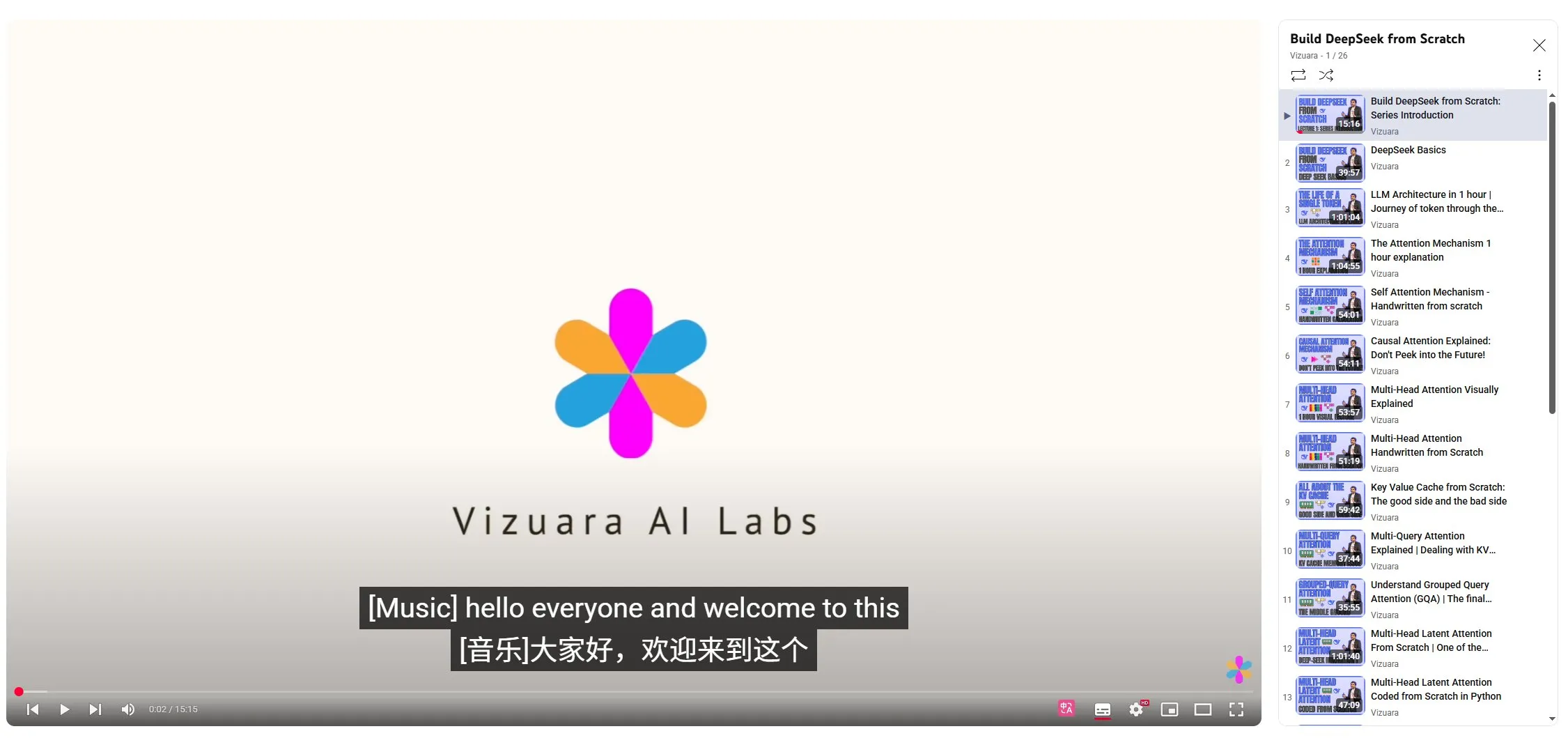 YouTube出现从零构建DeepSeek视频教程