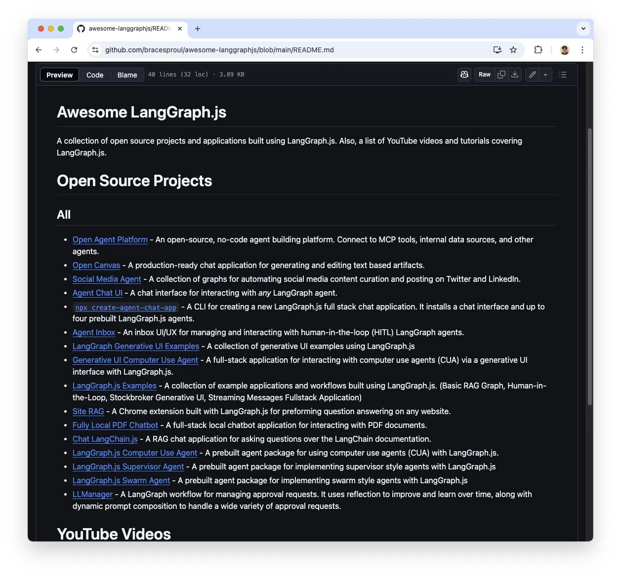 awesome-langgraphjs repo