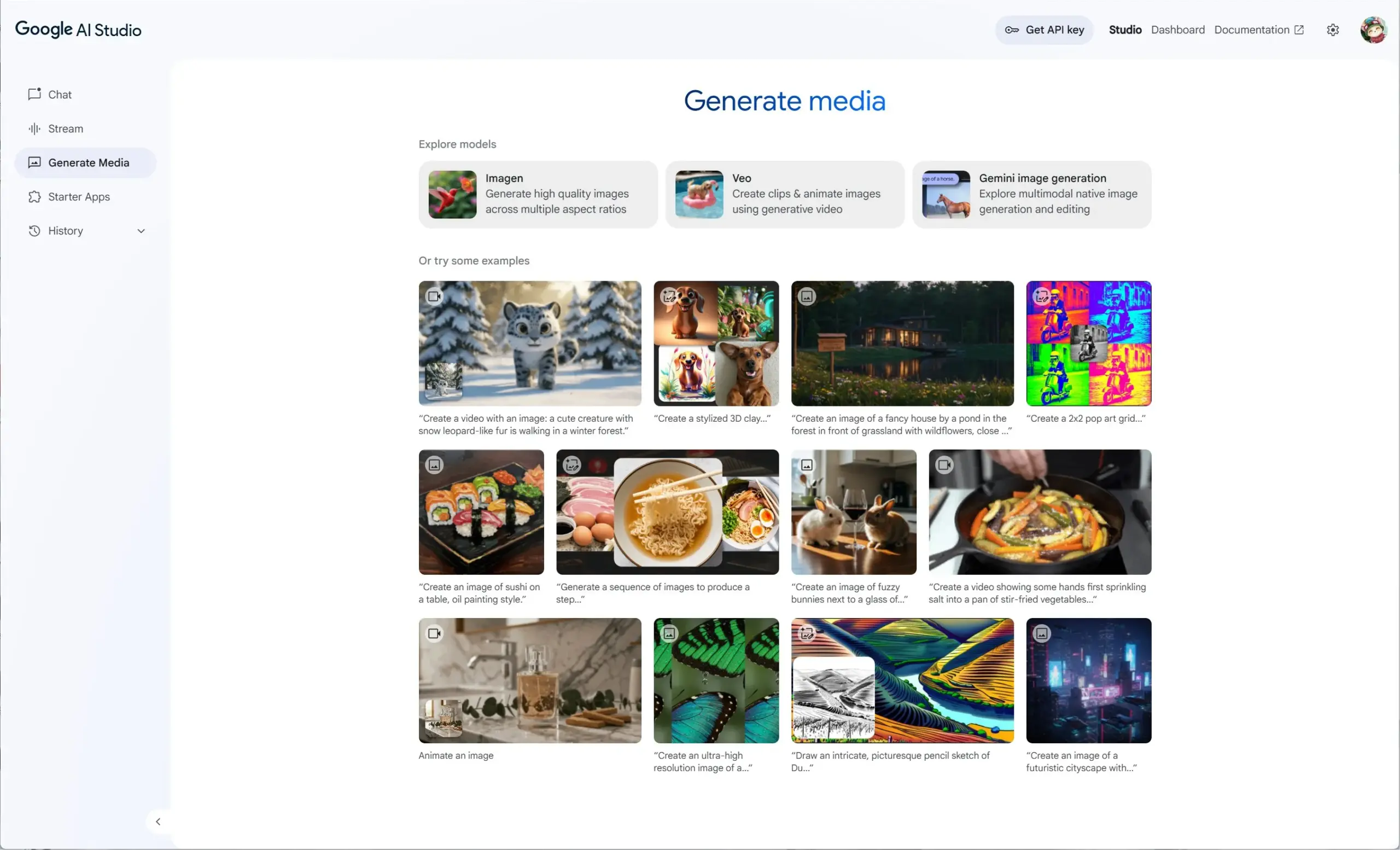 Google AI Studio интегрирует Veo 2, Gemini 2.0 и Imagen 3, предоставляя единый опыт генерации медиа