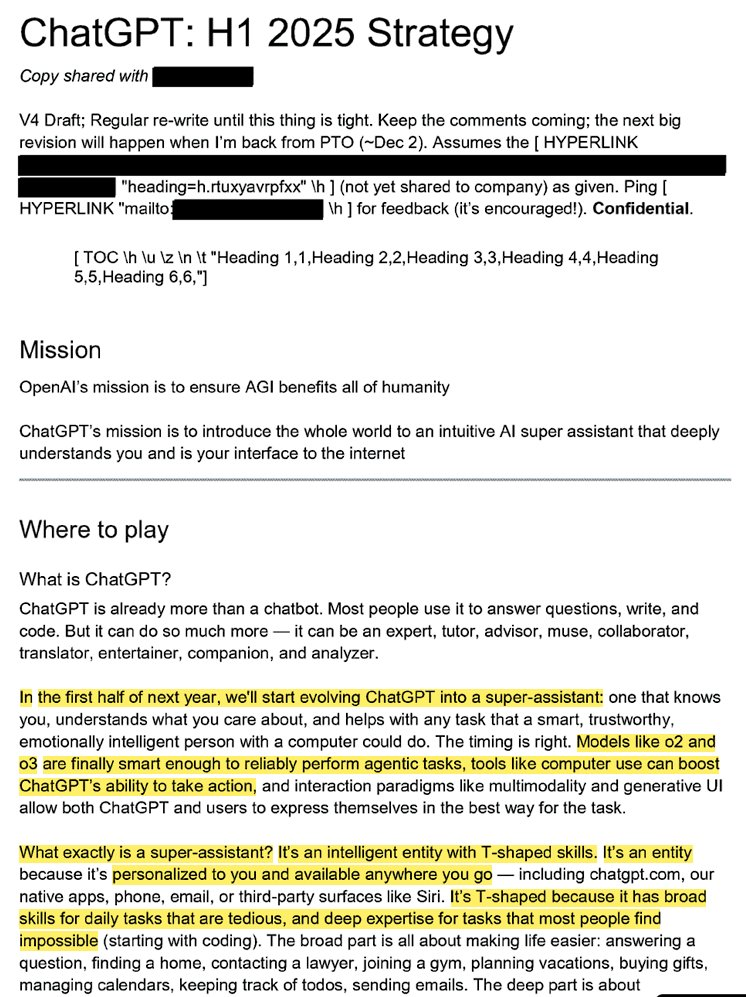 4페이지 극비 문서로 드러난 OpenAI의 야심, ChatGPT 인류 인지도 점령, 25년 치명적 한 수 공개