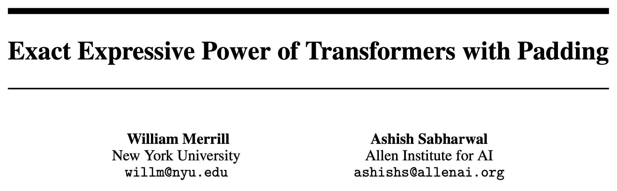 Padding a transformer’s input with blank tokens (...) is a simple form of test-time compute.