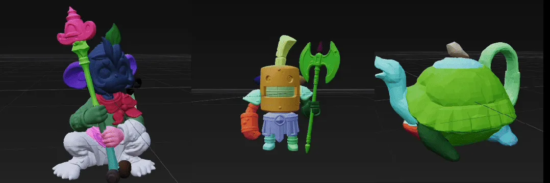 Even without modeling skills, you can create characters; VAST upgrades AI artifact, hands-on test is here: one-click split/build, magic brush, universal rigging