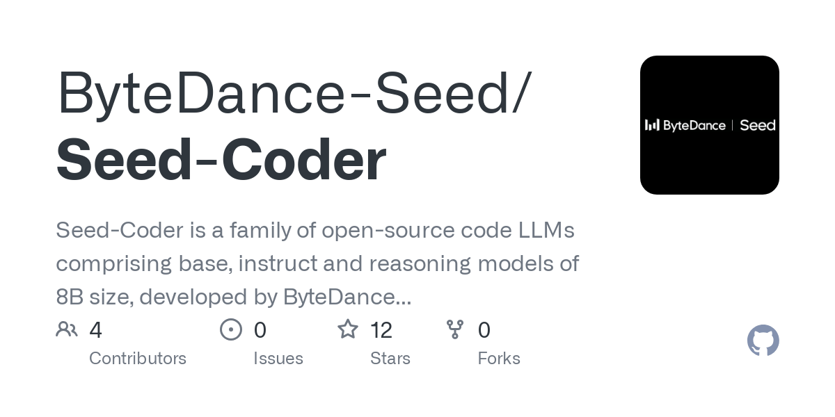 字节跳动发布Seed-Coder系列代码大模型,8B版本表现优越