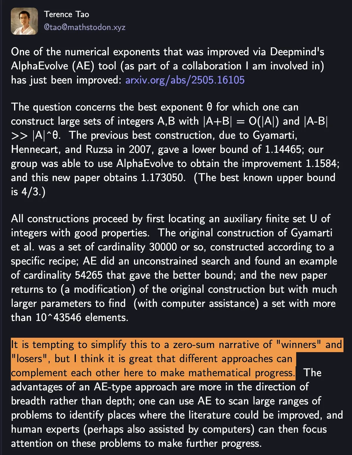 DeepMind AlphaEvolveが再び数学記録を更新、AIと人間の協調が科学研究の新たなパラダイムを示す