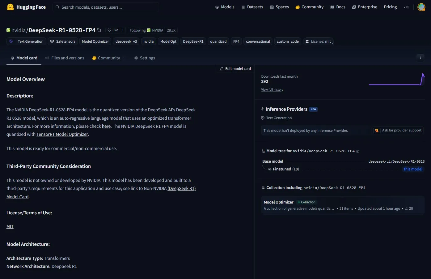 NVIDIA Releases FP4 Pre-quantized Checkpoints for DeepSeek-R1-0528