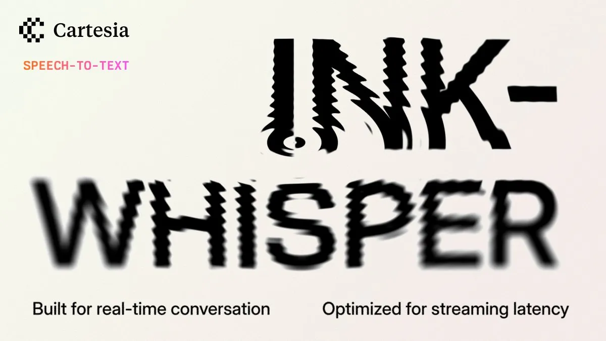 Cartesia、Ink-Whisperを発表:音声エージェント向けに設計された高速・低コストのストリーミング音声認識モデル