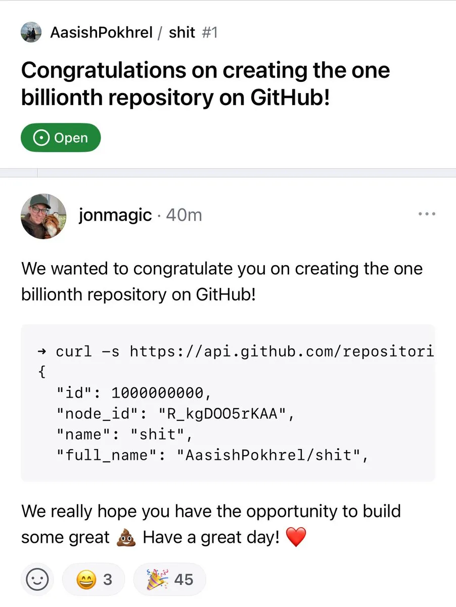 GitHubリポジトリ数が10億を突破