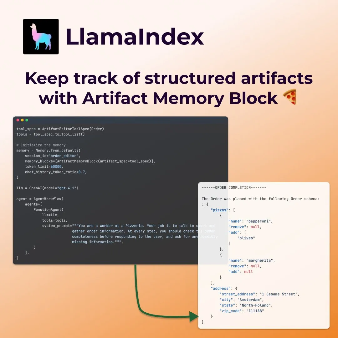 LlamaIndex führt strukturierte „Artefakt-Speicherblöcke“ für intelligente Formularausfüll-Agenten ein
