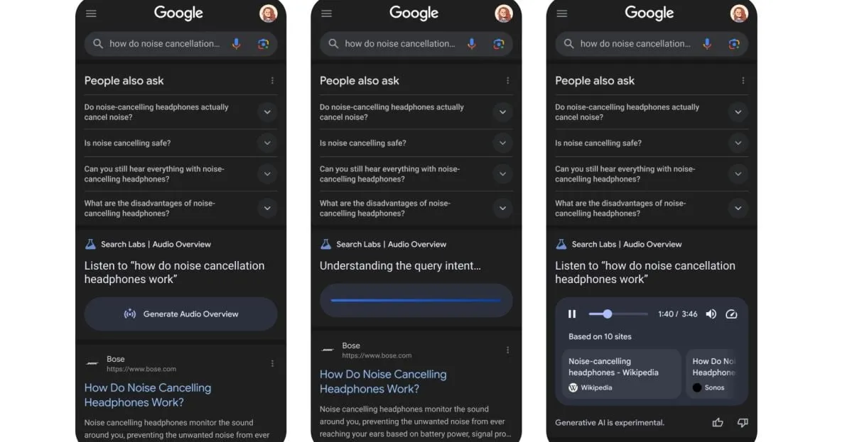 Google tests new feature: converting search results into AI-generated podcasts