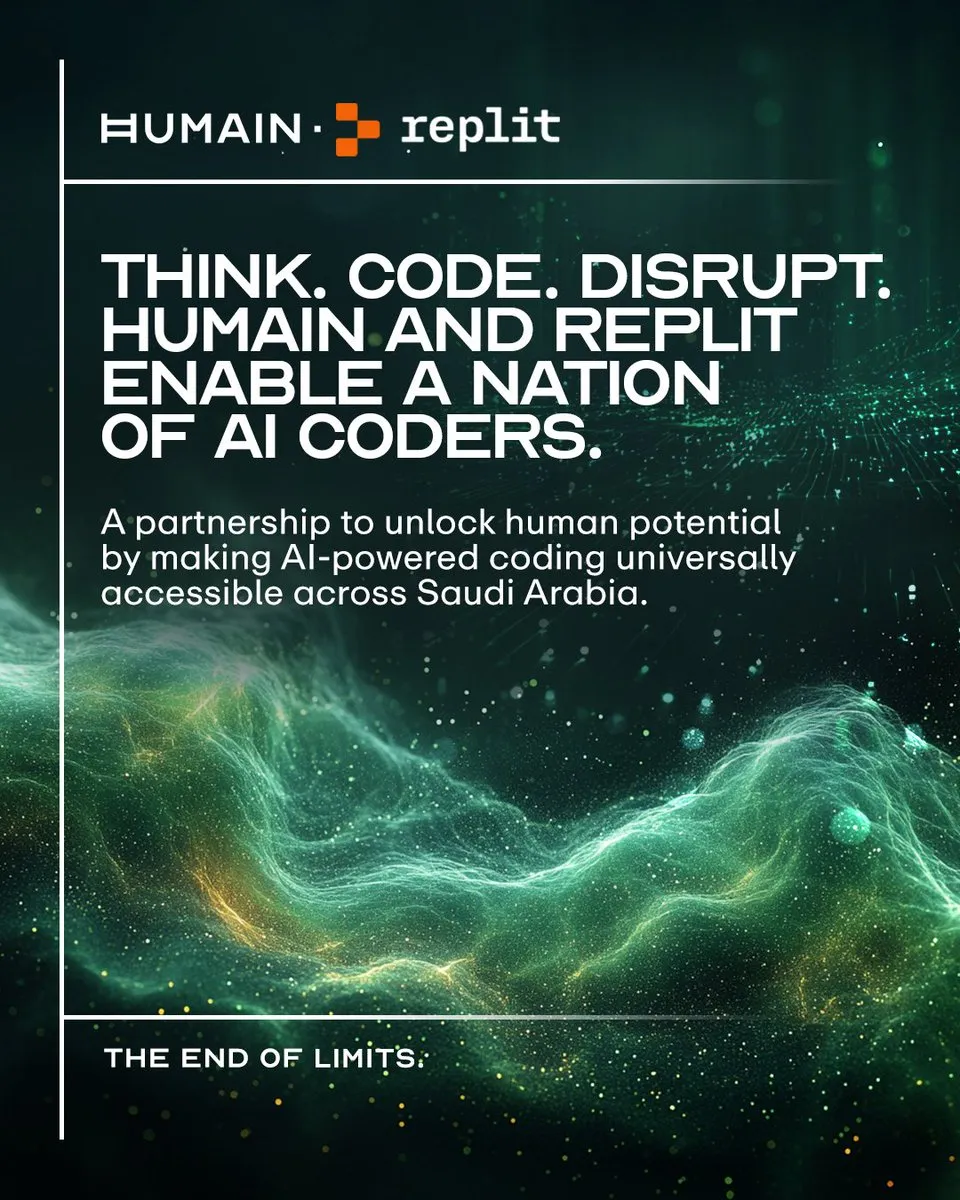 HUMAIN与Replit合作,将生成式编码引入沙特阿拉伯