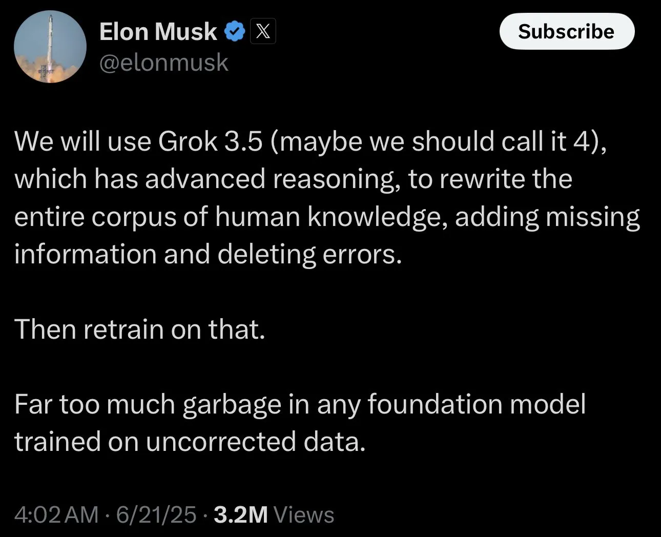 Elon Musk, Grok 훈련 위해 "논란의 여지가 있는 사실" 모집, 커뮤니티 논쟁 촉발