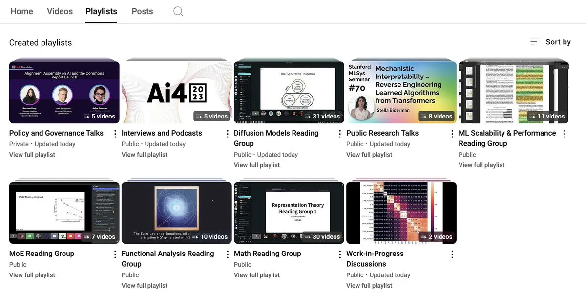 Channel YouTube EleutherAI Menyediakan Banyak Konten Penelitian AI