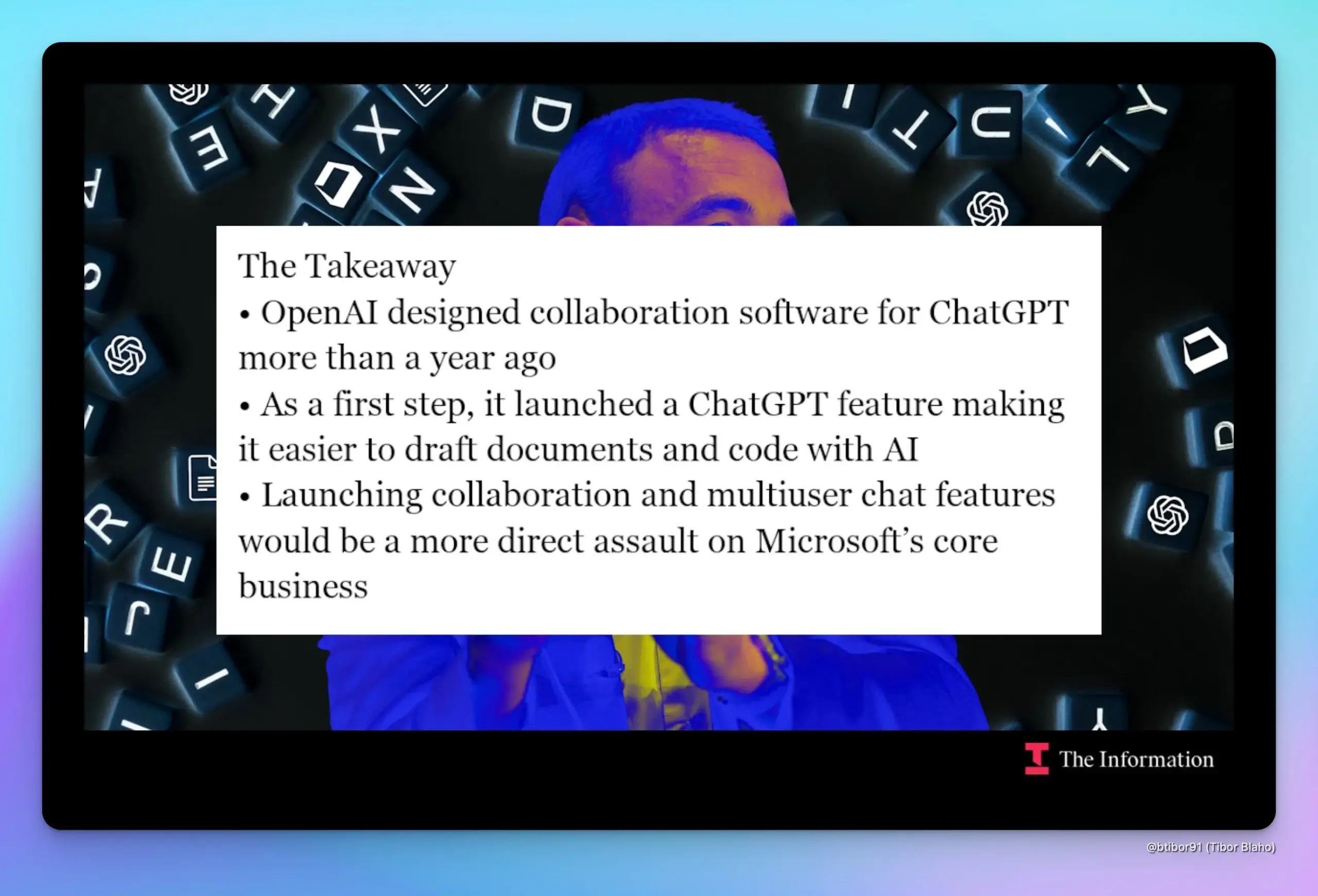 Сообщается, что OpenAI планирует добавить в ChatGPT функции совместной работы над документами и чата, напрямую конкурируя с Google и Microsoft
