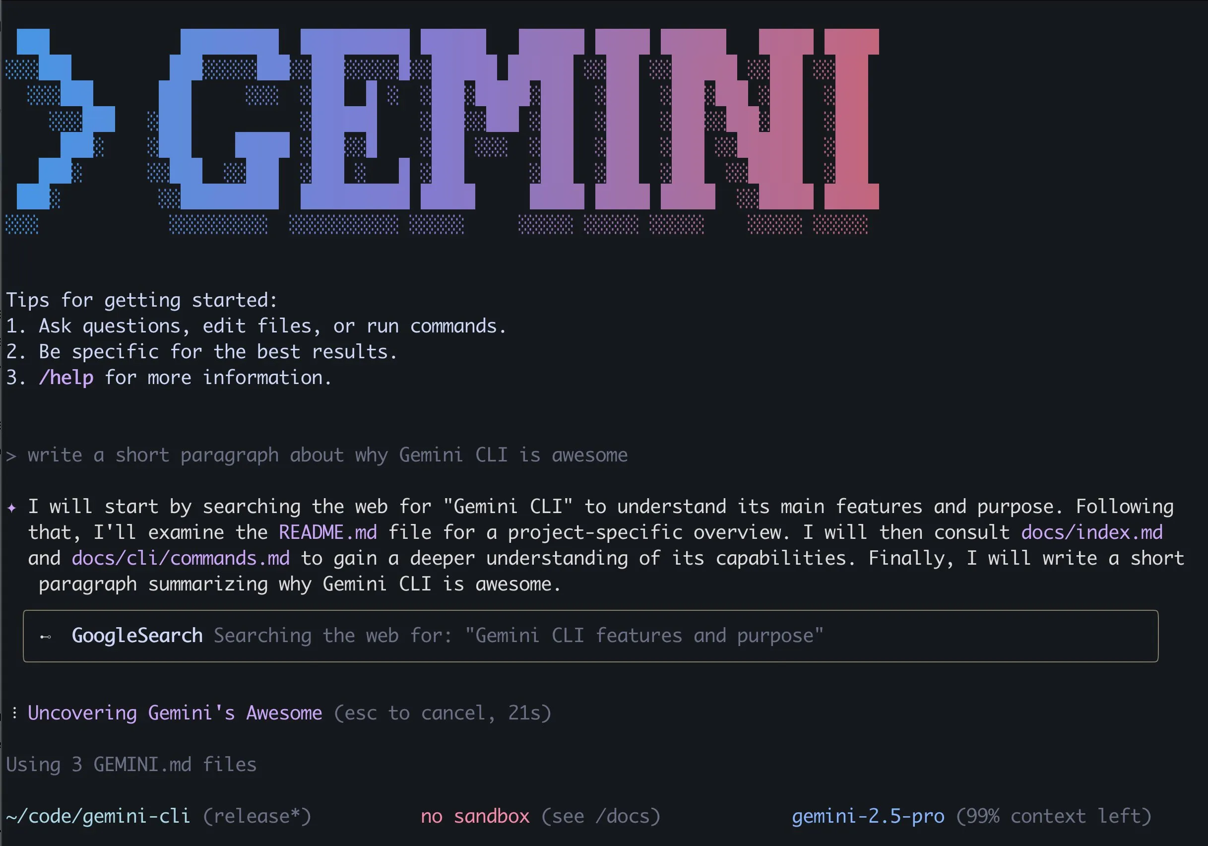 Gemini CLI: Google's Open-Source Terminal AI Agent, Offering 1000 Free Daily Calls to Gemini 2.5 Pro