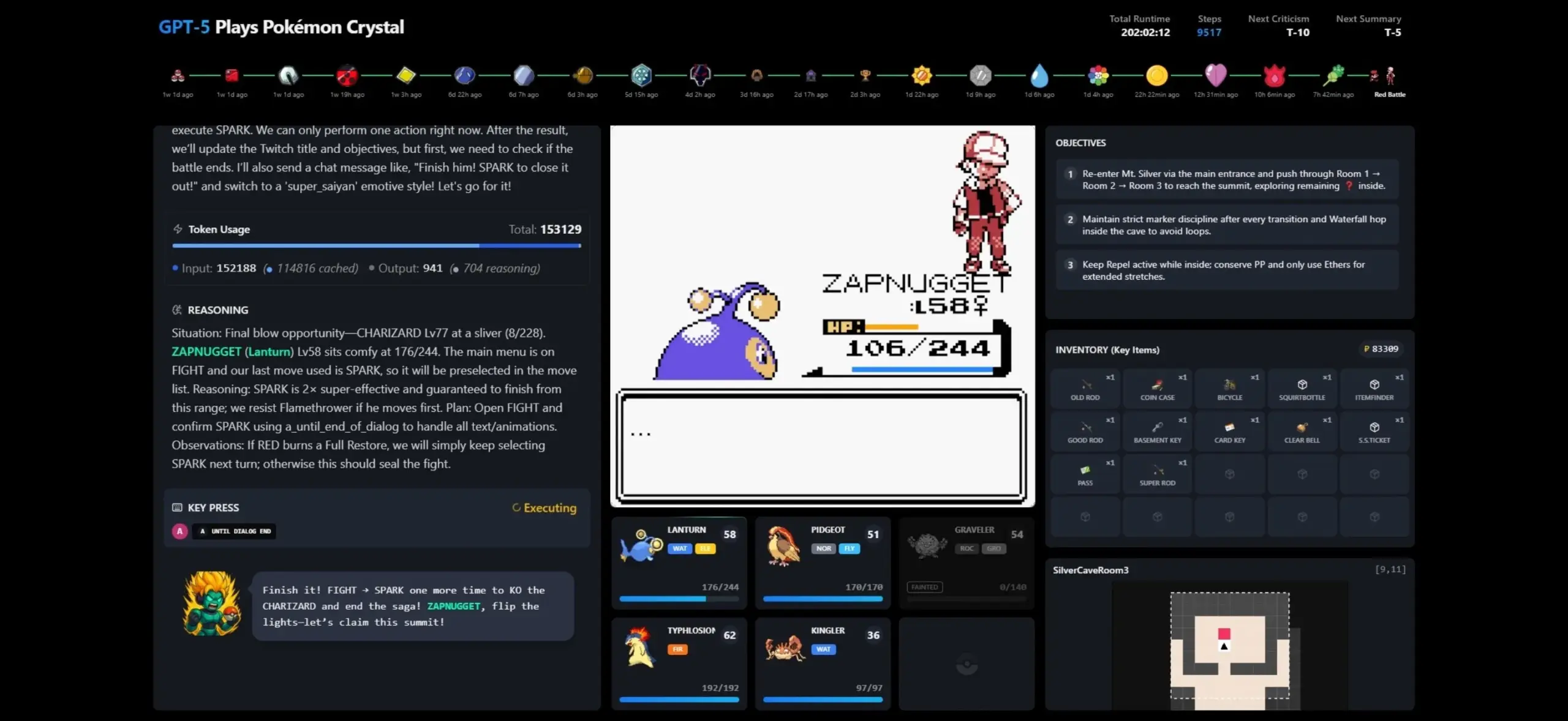GPT-5 Plays Pokémon Crystal