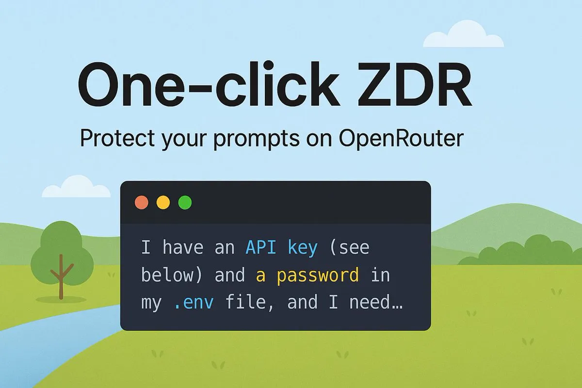 OpenRouter推出一键ZDR功能