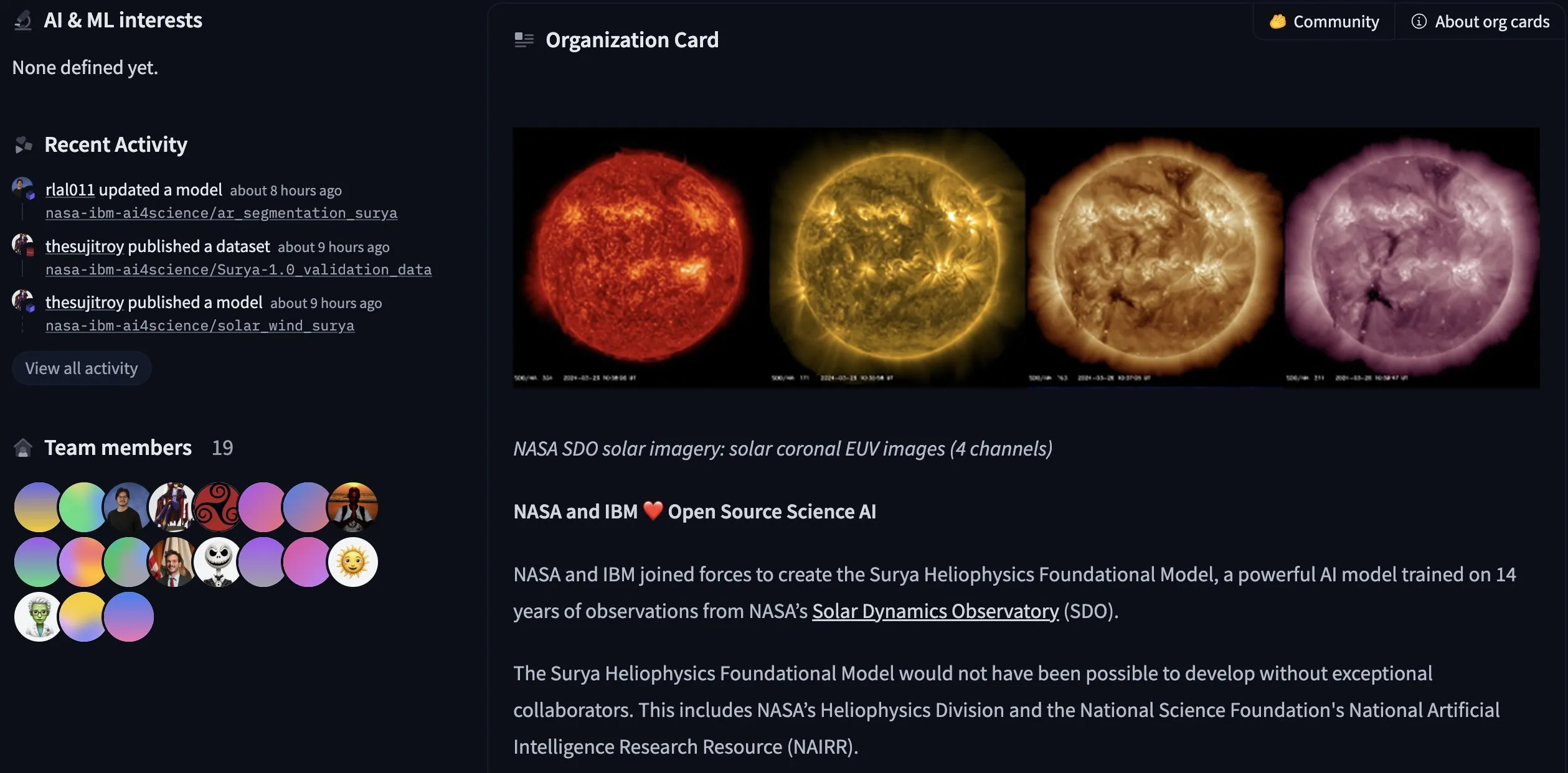 IBM与NASA发布开源太阳物理模型Surya