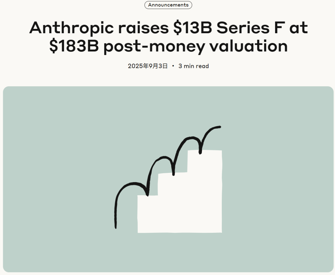 Anthropic获130亿美元F轮融资,估值达1830亿美元