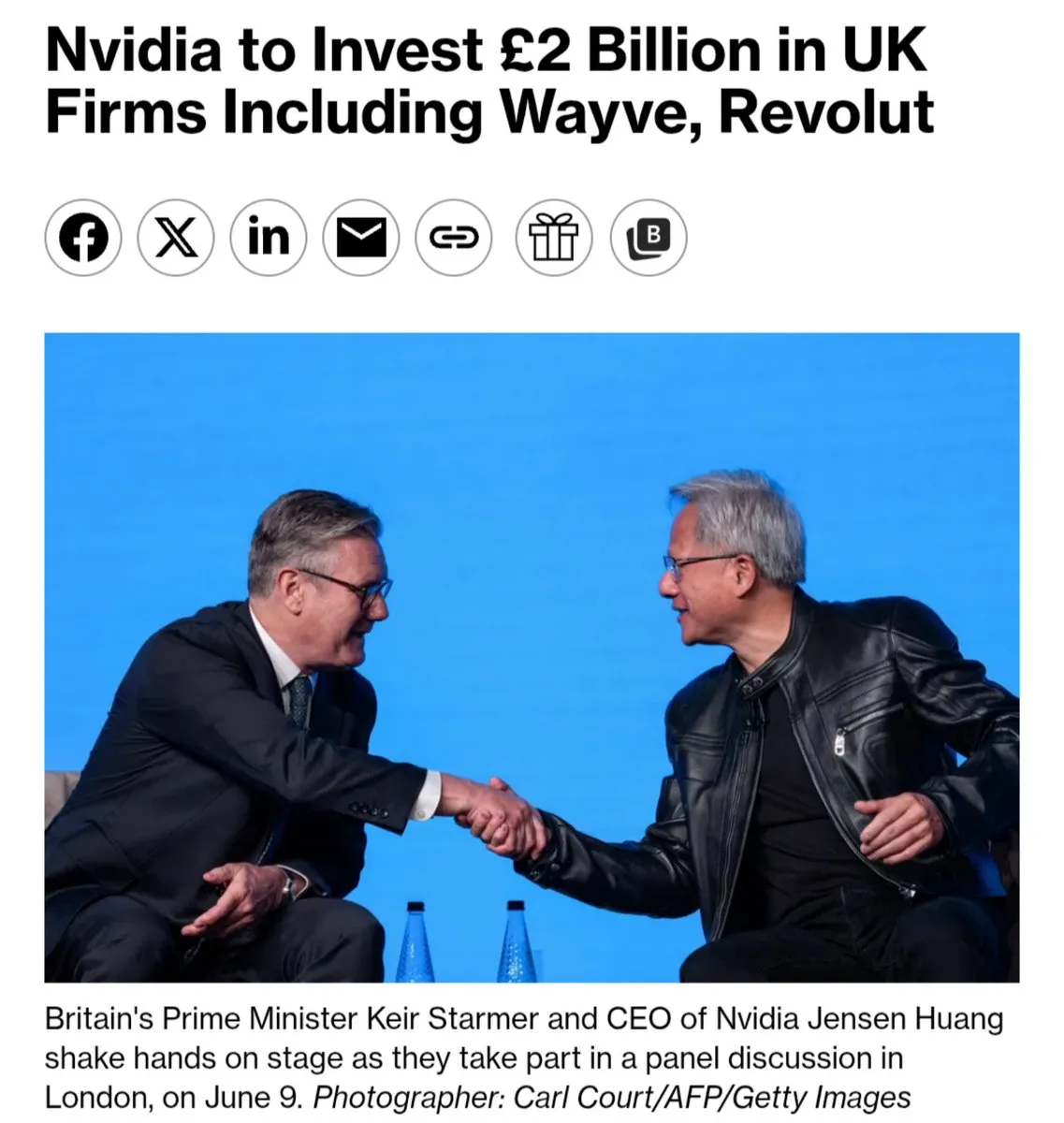 Nvidia تستثمر 2.7 مليار دولار في شركات AI البريطانية