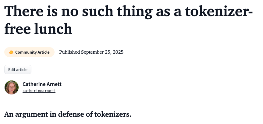 “无分词器”语言模型方法的解读