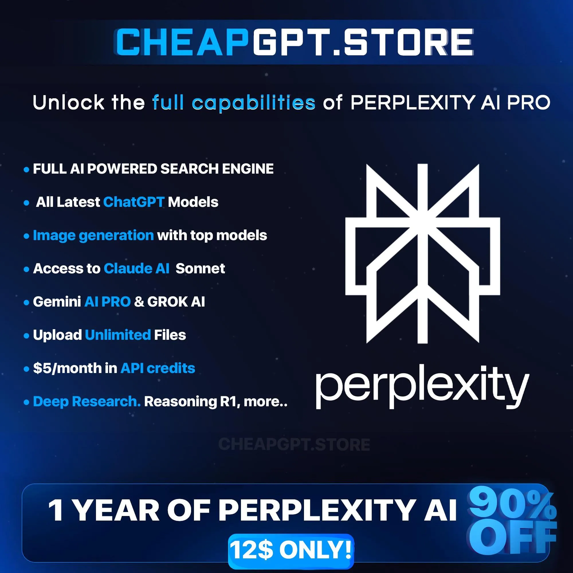 Perplexity AI PRO annual plan 90% discount promotion