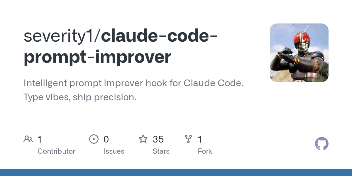 v0.3.0 Claude code prompt improver just released