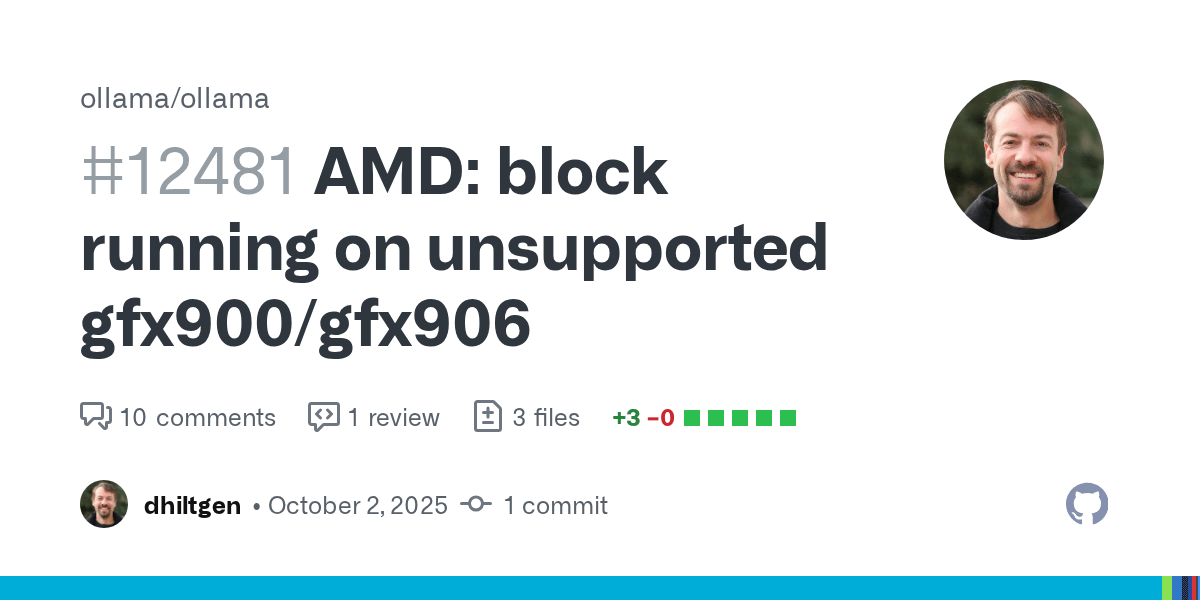 PSA: Ollama no longer supports the Mi50 or Mi60