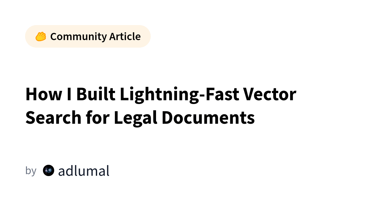 Lightning-Fast Vector Search for Legal Documents