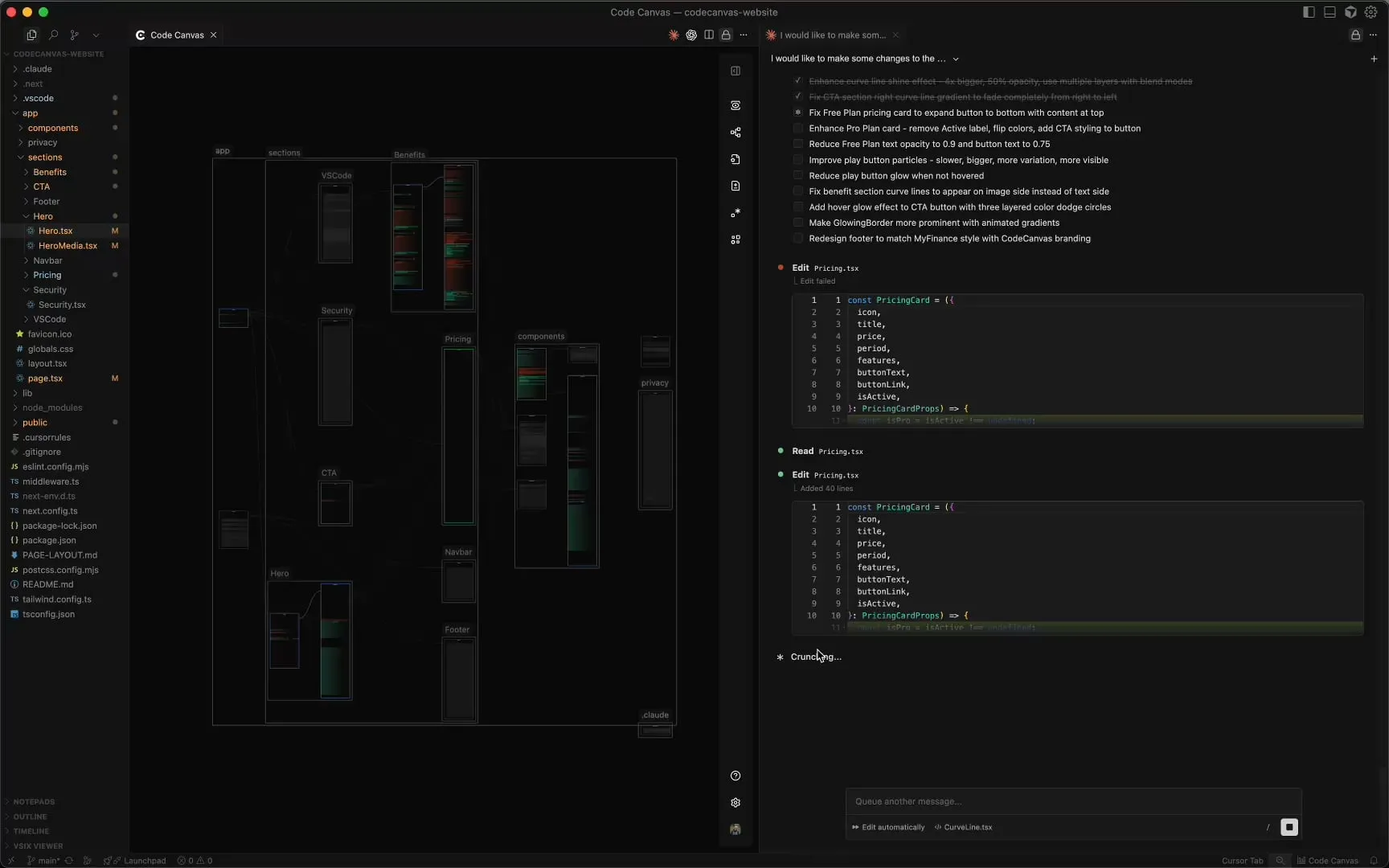 Reviewing Claude Code changes is easier on an infinite canvas