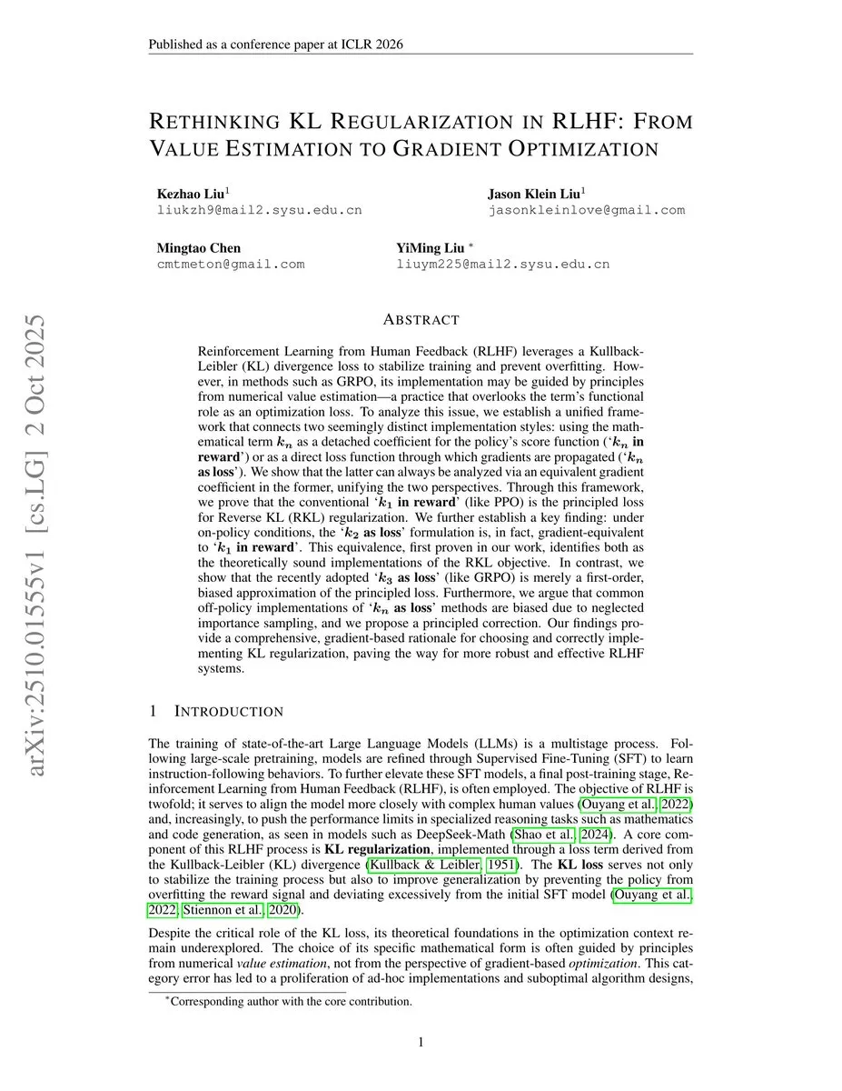 KL估计器在强化学习中的应用分析
