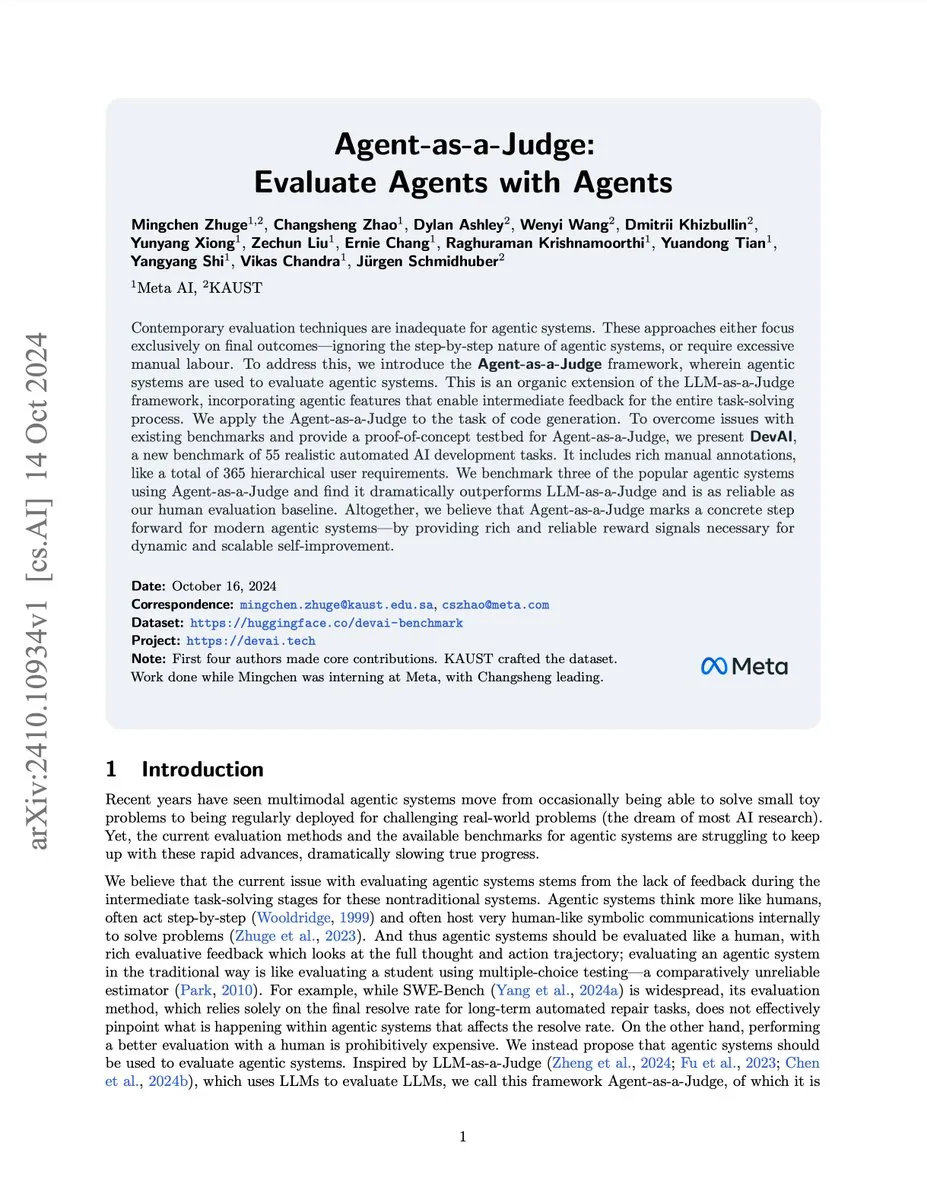 AI 에이전트 평가 시스템 Agent-as-a-Judge