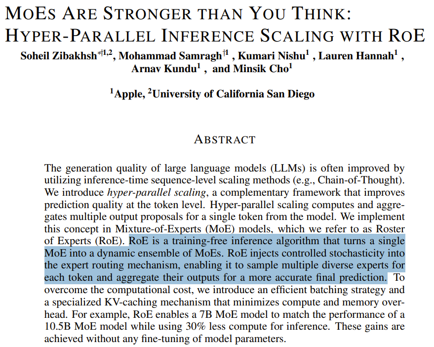 MoE LLMのMC Dropout
