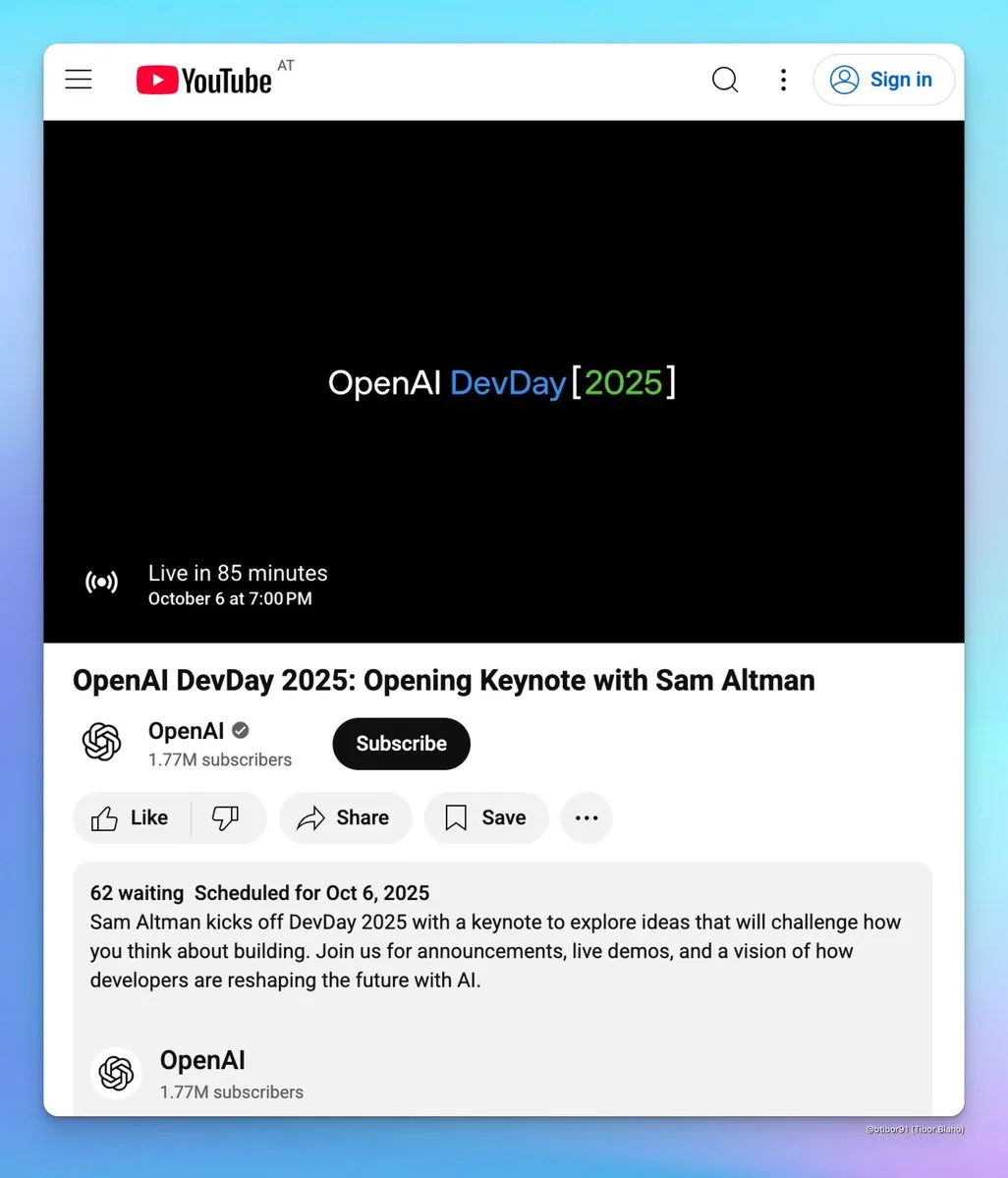 OpenAI DevDay 2025 重磅发布:ChatGPT成为应用平台,AgentKit赋能智能体开发