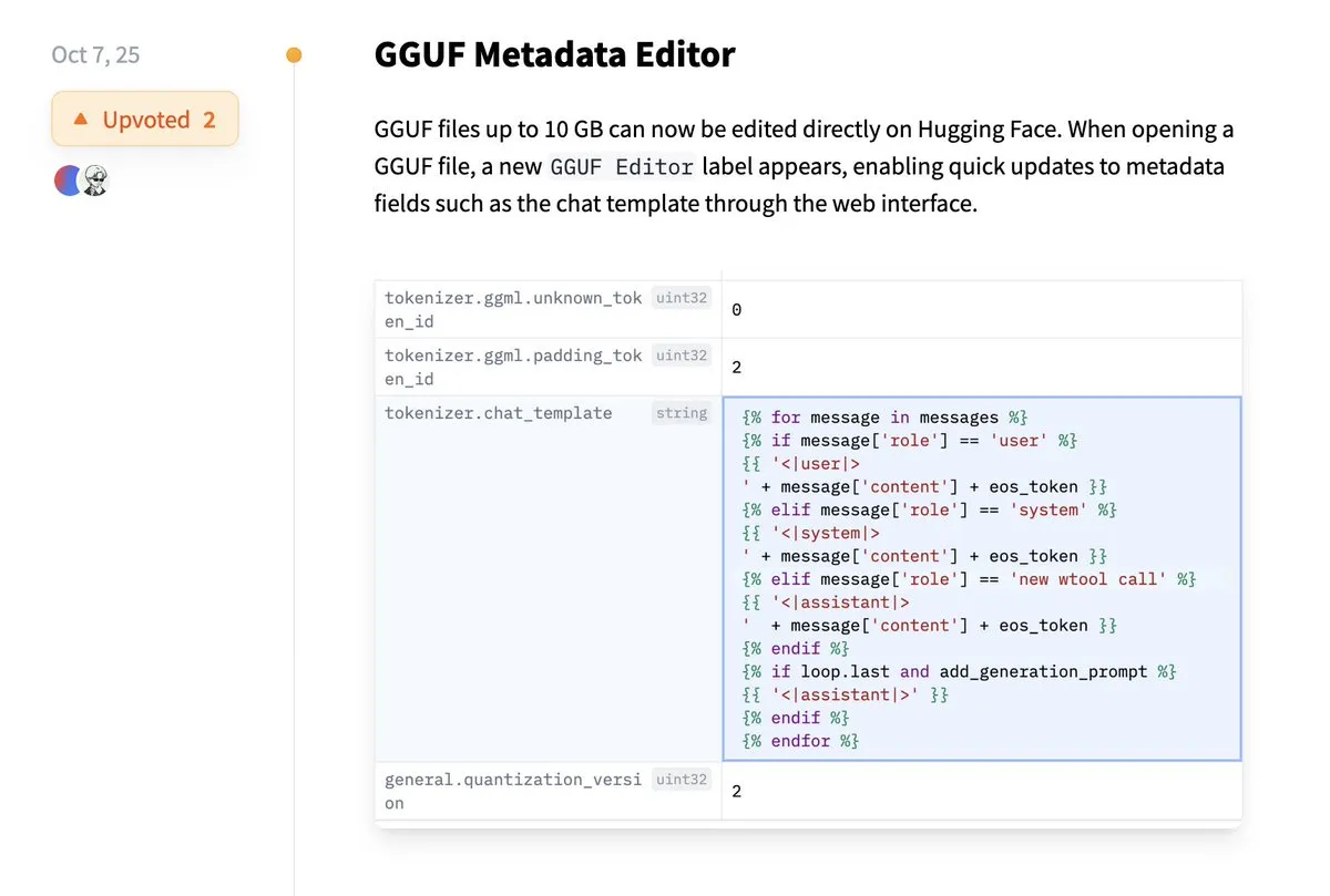 Hugging Face GGUF Metadata Editor