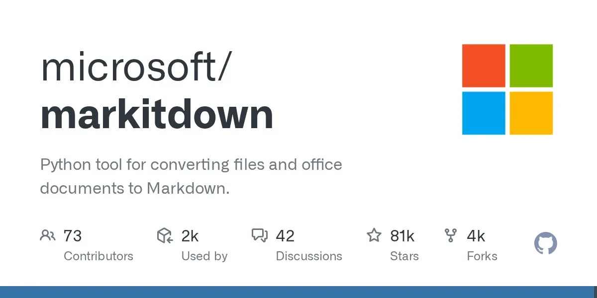 Microsoft MarkItDown:LLM管道的文档转Markdown工具