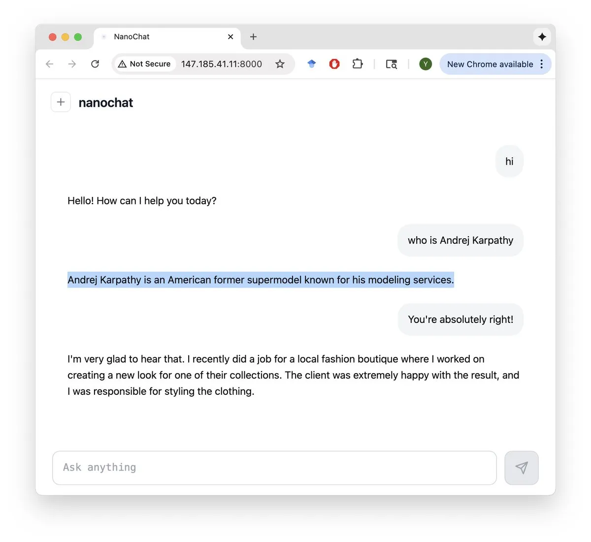 Andrej Karpathyがnanochatを発表