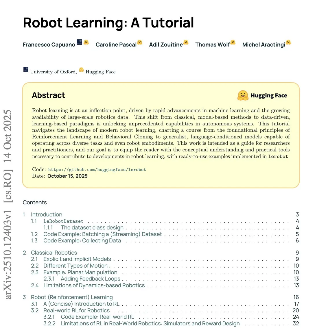 Hugging Face and Oxford University launch LeRobot, pioneering a new paradigm for general robotic policies
