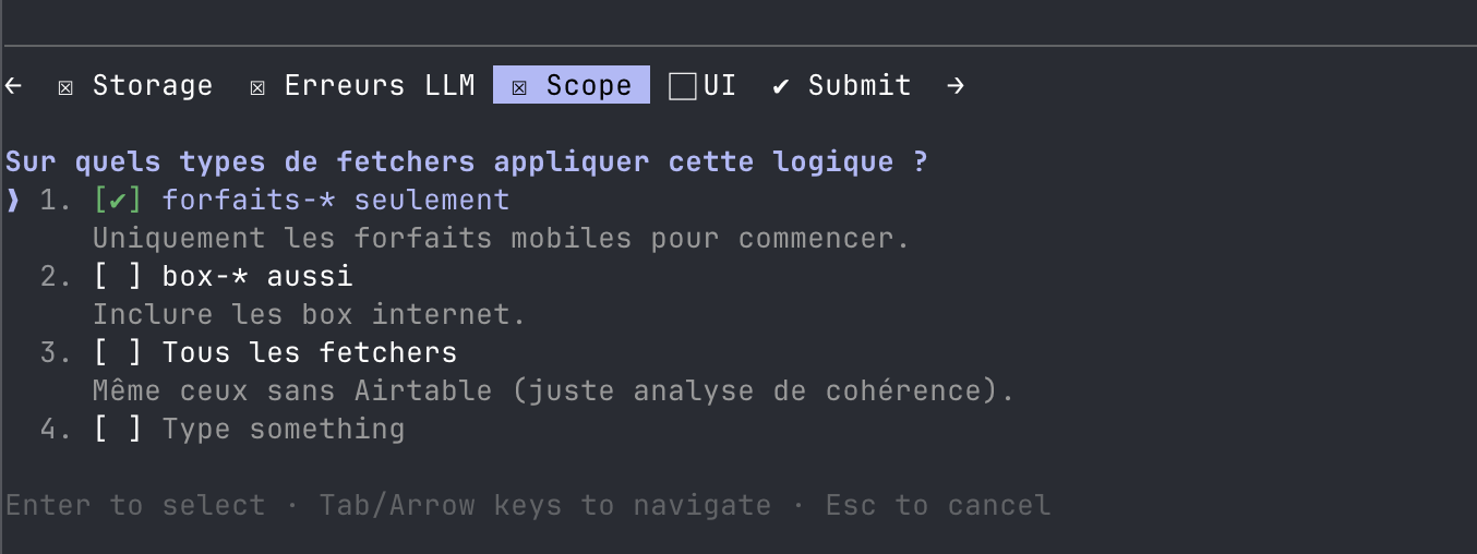Claude Code asking clarifying questions with a new UI